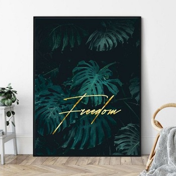 plakat roślinny freedom